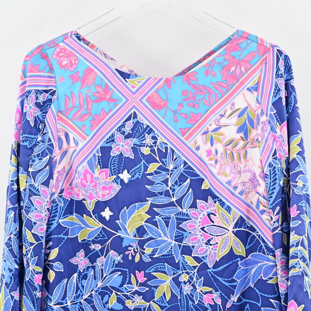 ALICE AND TRIXIE Dress‎ Sz XS Micah Silk Floral Print Long Sleeve Strappy Bright - Picture 3 of 12